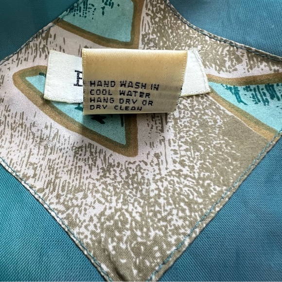 Bogari Vintage Silk Bomber Track Jacket Geometric 80s Graphic Small - Picture 9 of 16